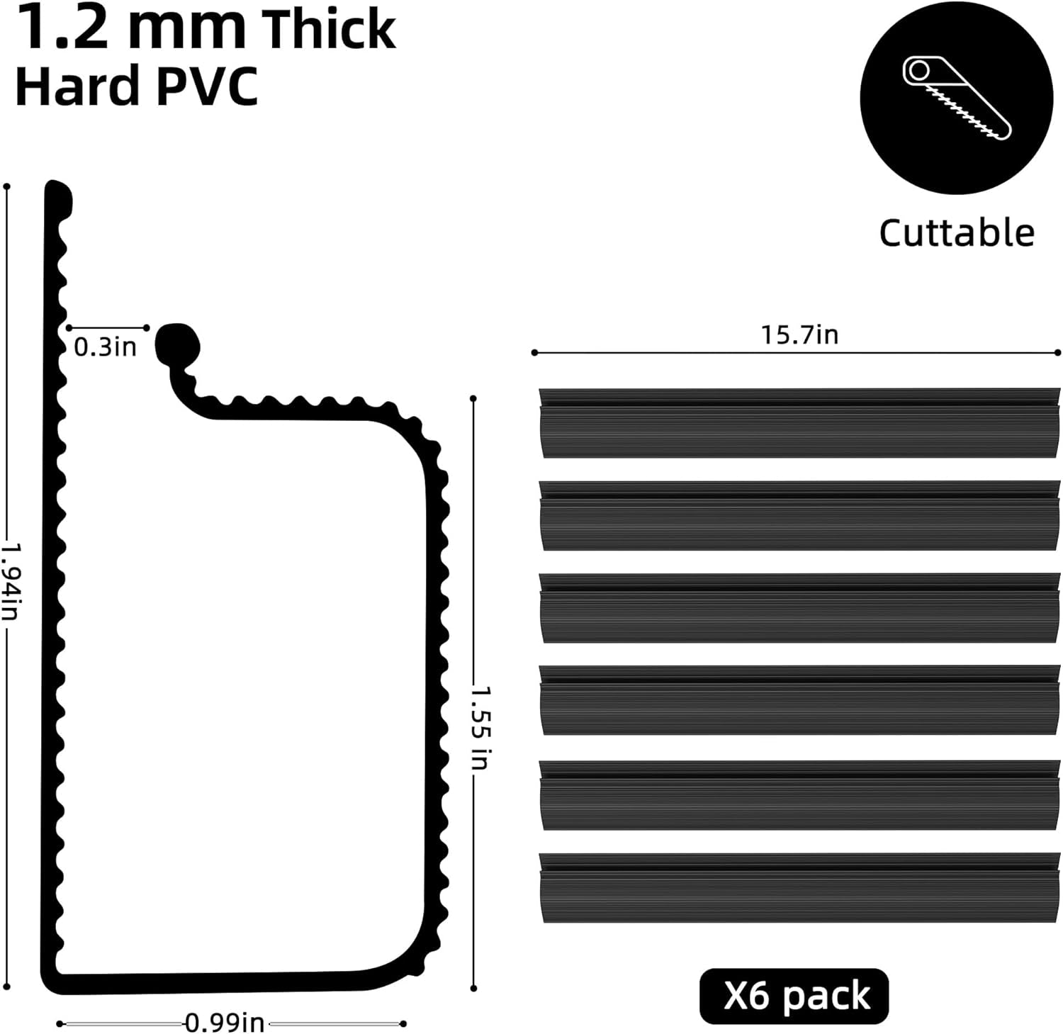 6X15.7In under Desk Cable Management,Cable Management under Desk,Easy Install Self-Adhesive Cable Organizer, Cable Management, Cable Management Kit for Home & Office,Child & Pet Proof,Black